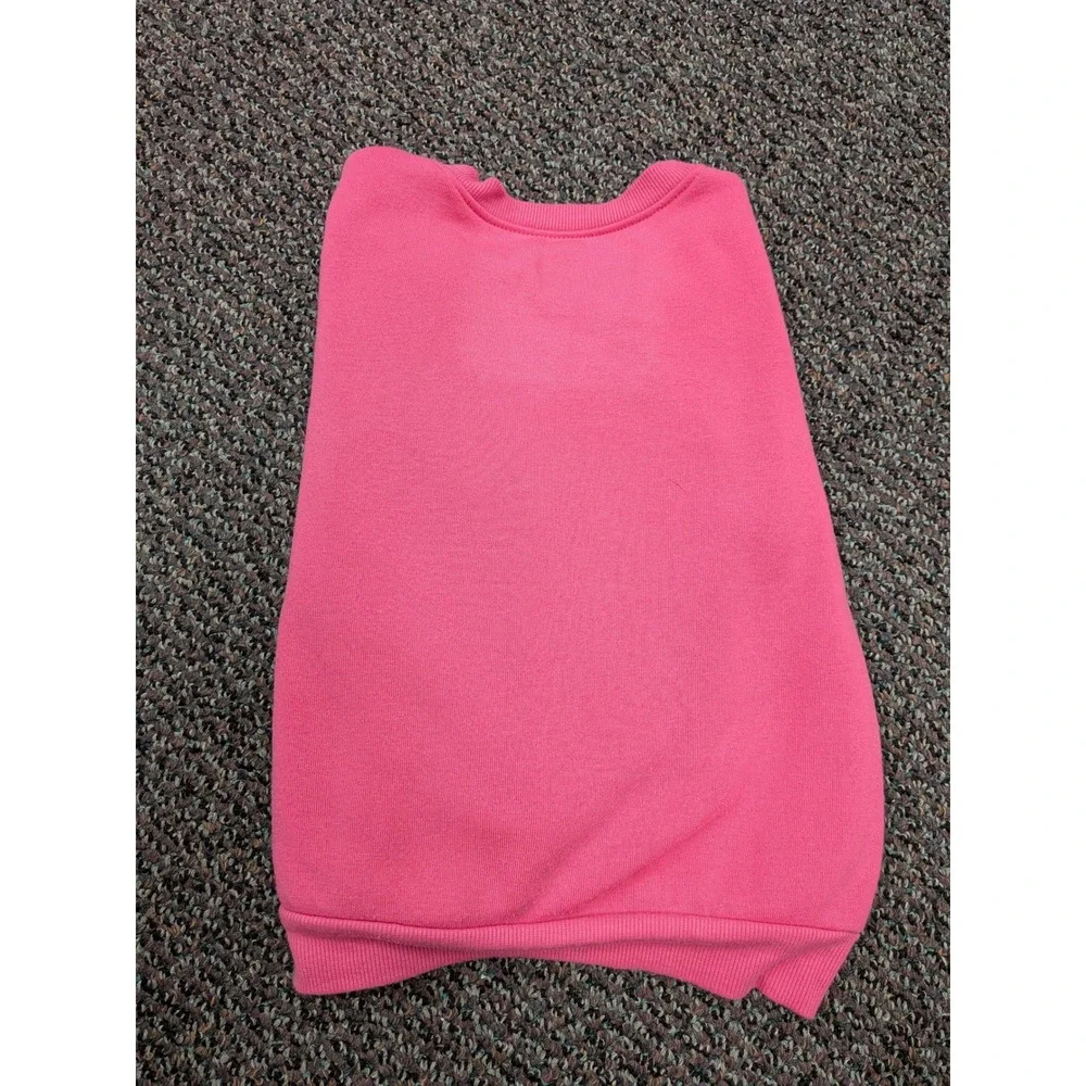 Barbie Girls Pink Sweatshirt Gold Foil‎ Silhouette Fleece Pullover Size 4/5